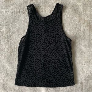 Zyia mesh leopard tank black small